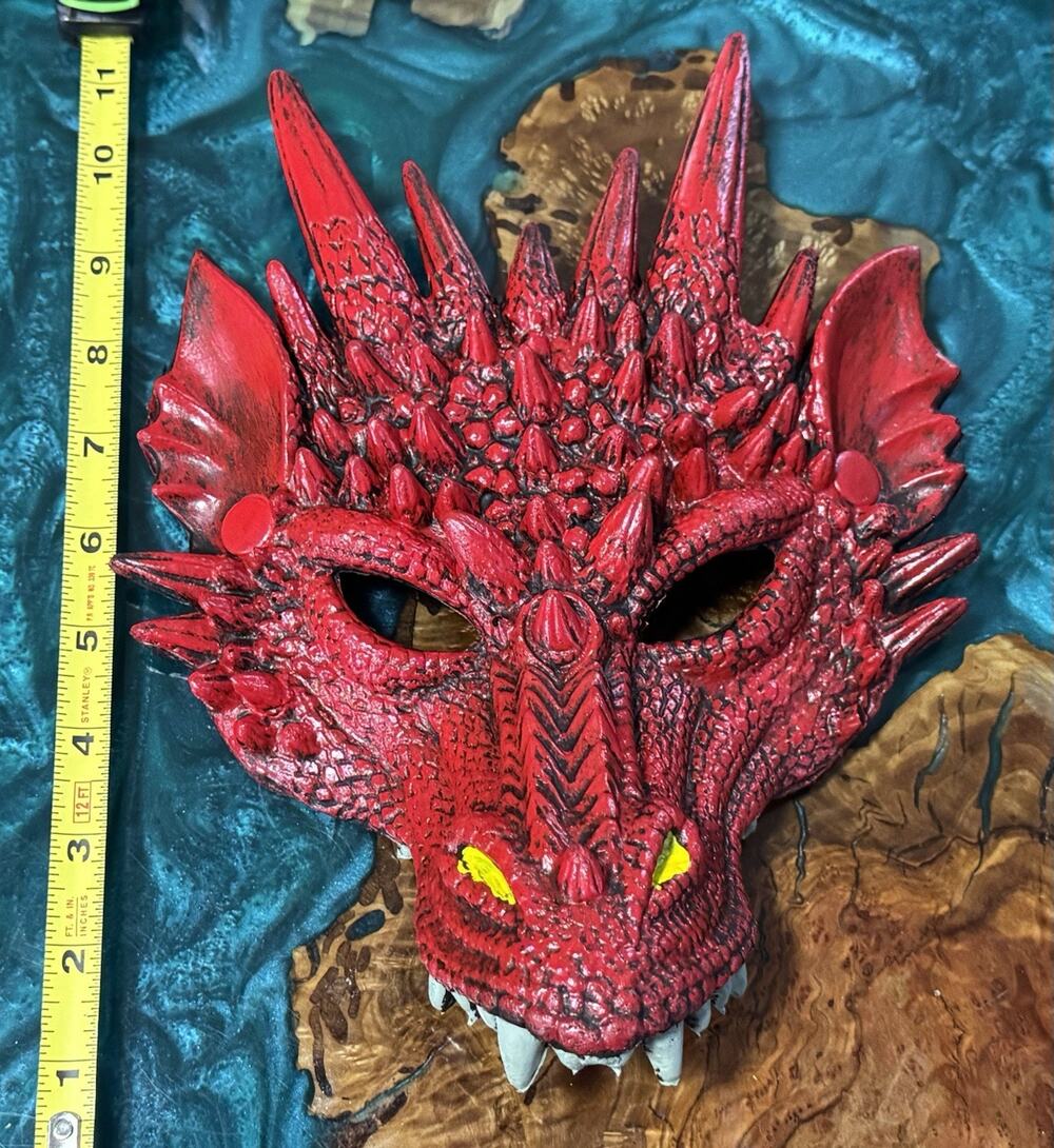 Red Dragon Mask For Halloween Costume Cosplay